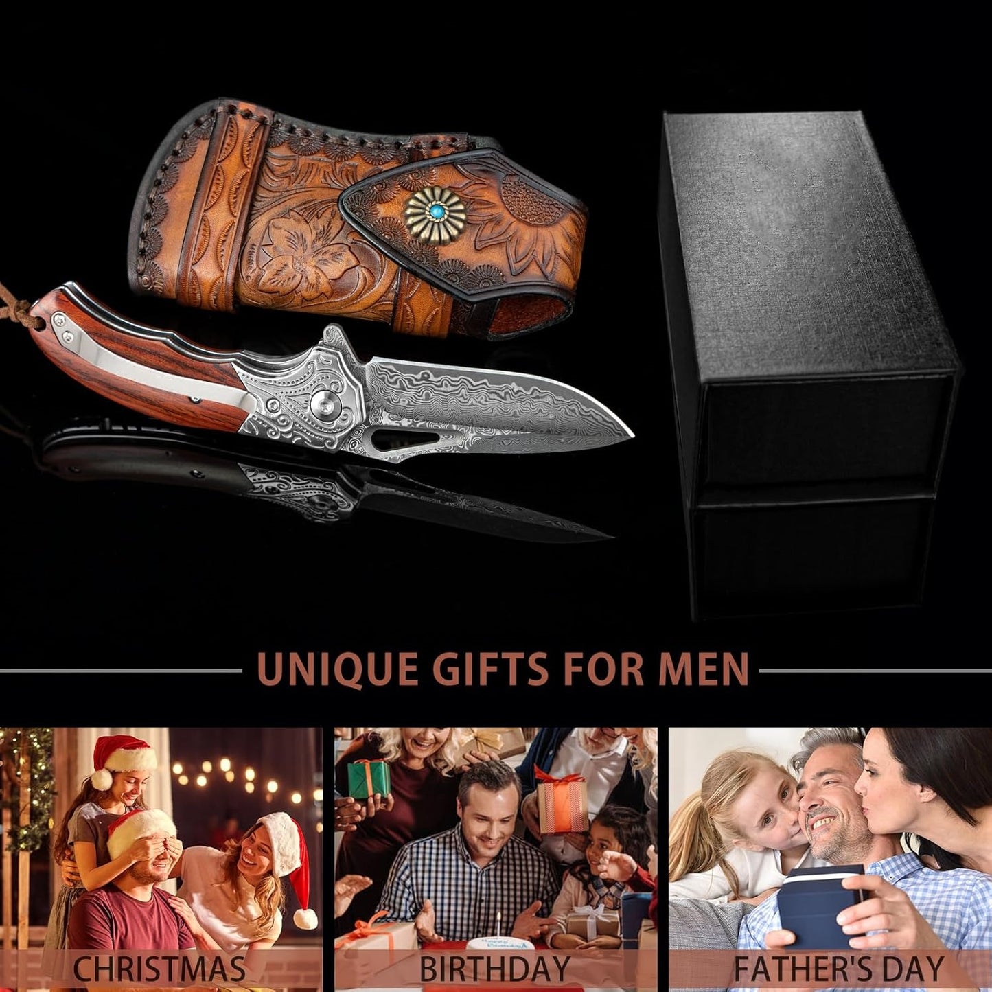 Artisan-Crafted 512-Layer Damascus Steel Folding Knife – Custom Hand Engraving Available