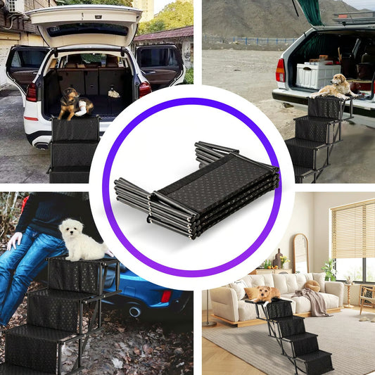 Upgraded Dog Car Ramp – Safe & Steady