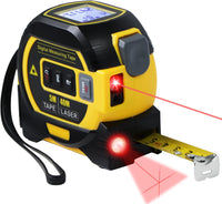 Laser Tape Measure, 2 in 1 Digital Laser Distance Meters with LCD Display & self-Locking Device, 40m Rechargeable Laser Measurement Tool & 5m Tape Measure, Area/Volume/Distance